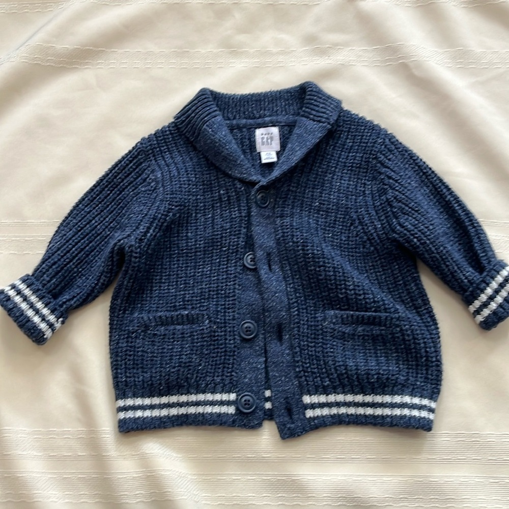 Baby Gap 6-12m grandpa  sweater cardigan like new condition bundle 2 save